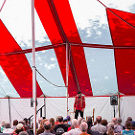 David enchant 1200 festival goers under a tent